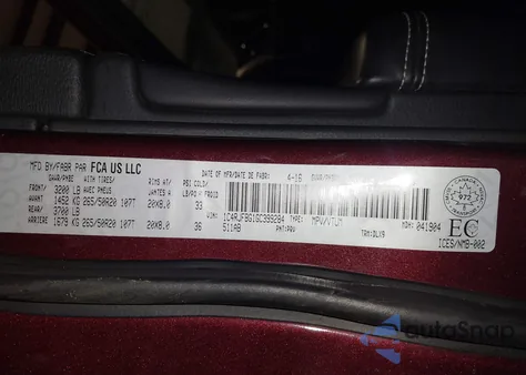 2016 Jeep Grand Cherokee Limited z USA, uszkodzony, nr VIN 1C4RJFBG1GC399284